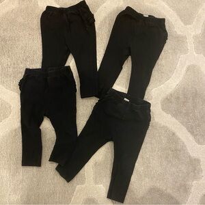 Old Navy Classic Black Kids Leggings Set of 4